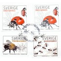 Sverige 2008. Insekter. AFA nr. 2559-61, postfrisk stemplet  hæfte FDC parstykkke