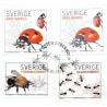 Sverige 2008. Insekter. AFA nr. 2559-61, postfrisk stemplet  hæfte FDC parstykkke