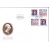 Sverige 2008. Oluf von Dalin. AFA nr. 2563-64, postfriske sammentryk stemplet  hæfte FDC parstykkke