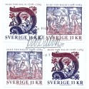 Sverige 2008. Oluf von Dalin. AFA nr. 2563-64, postfriske sammentryk stemplet  hæfte FDC parstykkke