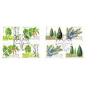 Sverige 2008. Enebær og birk. AFA nr. 2569-72, i postfrisk parstykker stemplet  hæfte FDC parstykkke