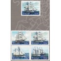 Sverige 2008. Sejlskibe. AFA nr. 2578-81, postfrisk stemplet  hæfte FDC parstykkke
