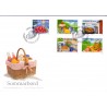 Sverige 2008. Sommerbord. AFA nr. 2583-87, postfrisk stemplet  hæfte FDC parstykkke