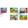 Sverige 2008. Sommerbord. AFA nr. 2583-87, postfrisk stemplet  hæfte FDC parstykkke