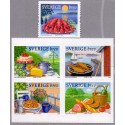 Sverige 2008. Sommerbord. AFA nr. 2583-87, postfrisk stemplet  hæfte FDC parstykkke