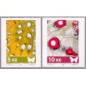 Sverige 2008. Sommerfugle. AFA nr. 2588-89, postfrisk stemplet  hæfte FDC parstykkke