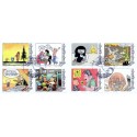 Sverige 2008. Tegneserier. AFA nr. 2590-97, postfrisk stemplet  hæfte FDC parstykkke