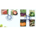 Sverige 2008. Frugter og grønsager. AFA nr. 2599-2604, postfrisk stemplet  hæfte FDC parstykkke