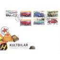 Sverige 2008. Kultbiler. AFA nr. 2616-21, postfrisk stemplet  hæfte FDC parstykkke
