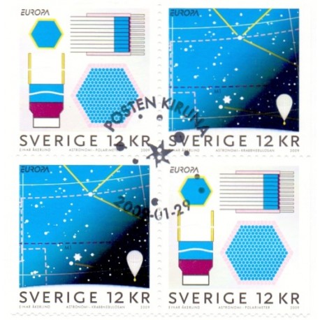 Sverige 2009. Europamærker / CEPT. AFA nr. 2628-29, postfrisk sammentryk stemplet  hæfte FDC parstykkke