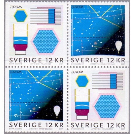Sverige 2009. Europamærker / CEPT. AFA nr. 2628-29, postfrisk sammentryk stemplet  hæfte FDC parstykkke