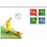 Sverige 2009. Bananer. AFA nr. 2630-33, postfrisk stemplet  hæfte FDC parstykkke