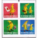 Sverige 2009. Bananer. AFA nr. 2630-33, postfrisk stemplet  hæfte FDC parstykkke