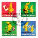 Sverige 2009. Bananer. AFA nr. 2630-33, postfrisk stemplet  hæfte FDC parstykkke