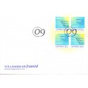 Sverige 2009. To Lande en fremtid. AFA nr. 2634-35, postfrisk stemplet  hæfte FDC parstykkke