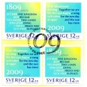 Sverige 2009. To Lande en fremtid. AFA nr. 2634-35, postfrisk stemplet  hæfte FDC parstykkke