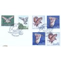Sverige 2009. Fugle. AFA nr. 2640-43, postfrisk stemplet  hæfte FDC parstykkke