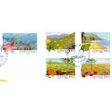 Sverige 2009. Sommernatur. AFA nr. 2644-48, postfrisk stemplet  hæfte FDC parstykkke
