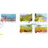 Sverige 2009. Sommernatur. AFA nr. 2644-48, postfrisk stemplet  hæfte FDC parstykkke