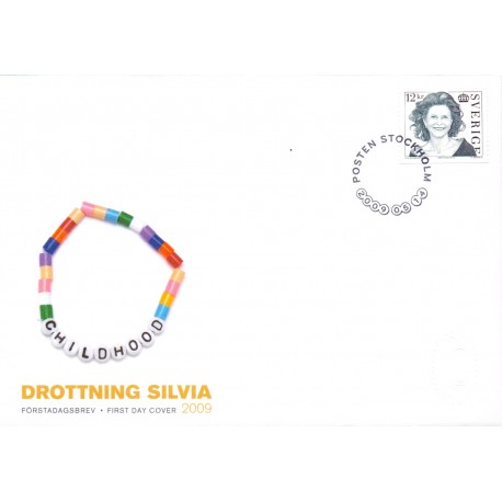 Sverige 2009. Dr. Silvia. AFA nr. 2657, postfrisk stemplet  hæfte FDC parstykkke