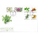 Sverige 2009. Kryderier. AFA nr. 2664-69, postfrisk stemplet  hæfte FDC parstykkke