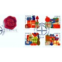 Sverige 2009. Julefrimærker. AFA nr. 2670-74, stemplet hæfte FDC parstykkke
