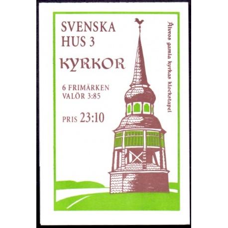 Sverige 1997. Svenske Huse III. AFA 1904-09 postfrisk stemplet  hæfte FDC