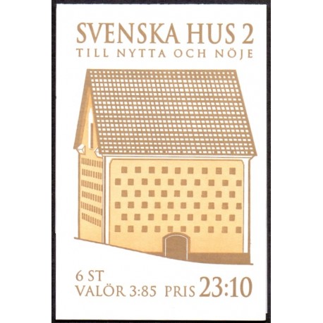 Sverige 1996. Svenske huse. AFA 1865-70 postfrisk stemplet  hæfte FDC