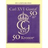 Sverige 1996. Kong Gustav 50 år. AFA 1861-64 postfrisk stemplet  hæfte FDC