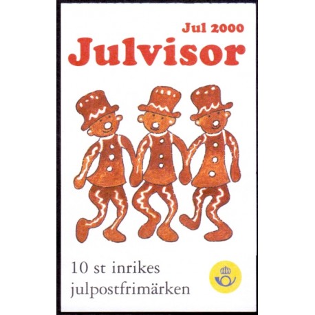 Sverige 2000. Julefrimærker I. AFA 2130-34, postfrisk parstykke stemplet  hæfte FDC parstykkke