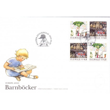 Sverige 2010. Europamærker / CEPT. AFA nr. 2682-83 postfrisk parstykker stemplet  hæfte FDC parstykkke