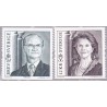 Sverige 2010. Kong Carl og Dr. Silvia. AFA nr. 2698-99 postfrisk stemplet  hæfte FDC parstykkke