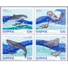 Sverige 2010. Livet i havet. AFA nr. 2709-12 postfrisk sammentryk stemplet  hæfte FDC parstykkke