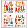 Sverige 2010. Julepynt. AFA nr. 2737-40 postfrisk stemplet  hæfte FDC parstykkke