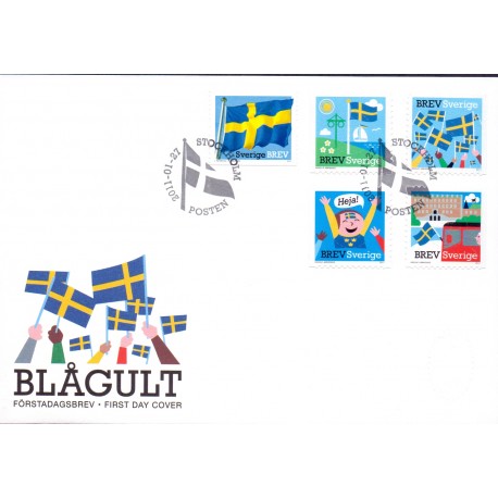 Sverige 2011. Hilsenfrimærker. AFA nr. 2741-45 postfrisk  stemplet  hæfte FDC parstykkke