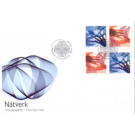 Sverige 2011. Netværk. AFA nr. 2766-67 postfrisk parstykker stemplet  hæfte FDC parstykkke