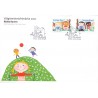 Sverige 2011. Red Barnet. AFA nr. 2768-69 postfrisk stemplet  hæfte FDC parstykkke