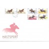 Sverige 2011. Hestesport.  AFA nr. 2782-86 postfrisk stemplet  hæfte FDC parstykkke