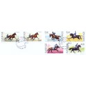 Sverige 2011. Hestesport.  AFA nr. 2782-86 postfrisk stemplet  hæfte FDC parstykkke