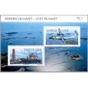 Sverige 2012. Norden ved havet. AFA nr. 2825 postfrisk miniark stemplet  hæfte FDC parstykkke