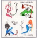 Sverige 2012. Skriv. AFA nr. 2854-57 postfrisk   stemplet  hæfte FDC parstykkke