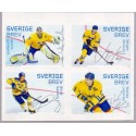Sverige 2013. Svenske Ishockey helte. AFA nr. 2882-86 postfrisk stemplet  hæfte FDC parstykkke