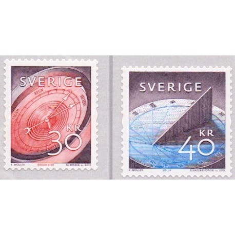 Sverige 2013. Instrumenter. AFA nr. 2902-03, postfrisk stemplet  hæfte FDC parstykkke