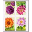 Sverige 2013. Dahlia. AFA nr. 2914-17, postfrisk  stemplet  hæfte FDC parstykkke