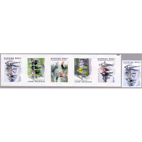 Sverige 2014. En svensk klassiker. AFA nr. 2936-40, postfrisk  stemplet  hæfte FDC parstykkke