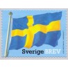 Sverige 2014. Sveriges flag. AFA nr. 2959, postfrisk stemplet  hæfte FDC parstykkke