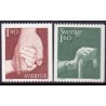Sverige. 1980. Socialforsorg. AFA nr. 1108-09 postfrisk stemplet  hæfte FDC parstykkke