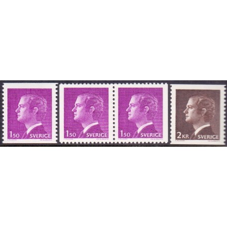 Sverige. 1980. Kong Carl. AFA nr. 1117-18 Ch/Cv, postfrisk  stemplet  hæfte FDC parstykkke