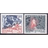 Sverige. 1981. Europamærker / CEPT. AFA nr. 1145-46 postfrisk stemplet  hæfte FDC parstykkke
