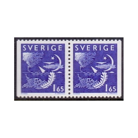 Sverige. 1981. Brugsfrimærke. AFA nr. 1158 postfrisk parstykke stemplet  hæfte FDC parstykkke